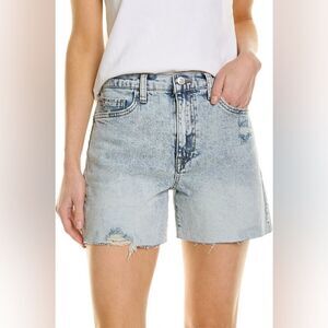 NWT HUDSON KASS HIGH RISE DISTRESSED DENIM SHORTS CUTOFF NORDSTROM SIZE 27